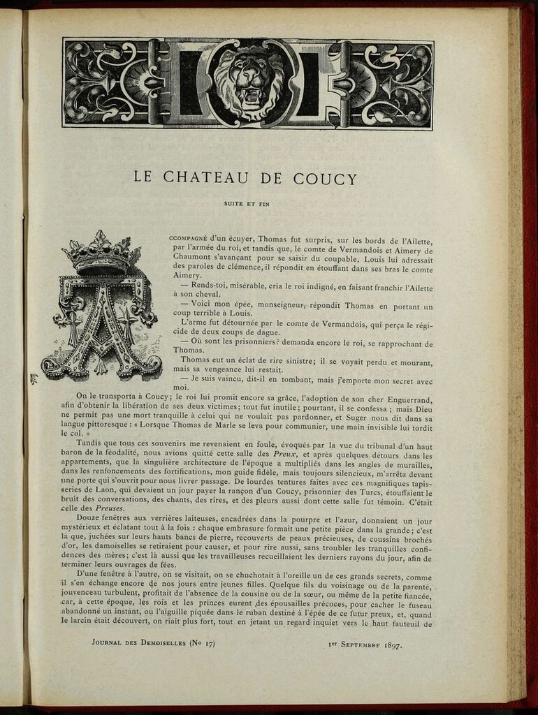 Miniatura de Journal des Demoiselles. 1 de Septiembre de 1897
