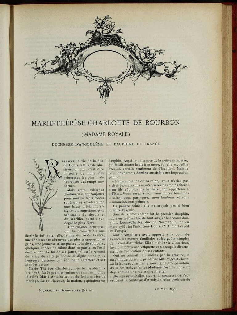 Miniatura de Journal des Demoiselles. 1 de Mayo de 1898