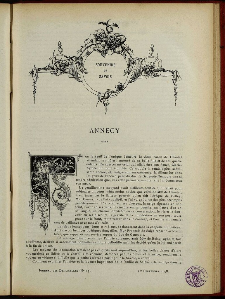 Miniatura de Journal des Demoiselles. 1 de Septiembre de 1898