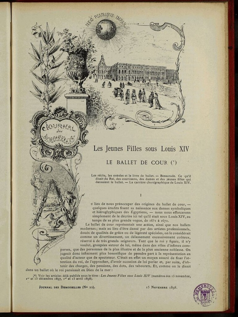 Miniatura de Journal des Demoiselles. 15 de Noviembre de 1898