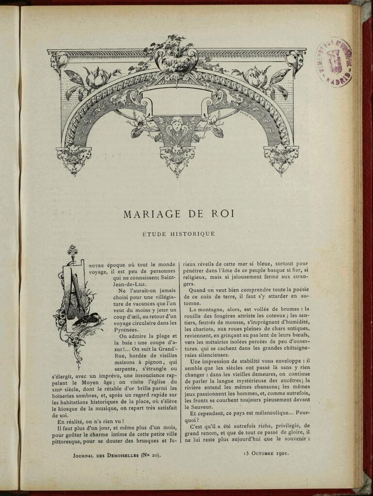 Miniatura de Journal des Demoiselles. 15 de Octubre de 1901
