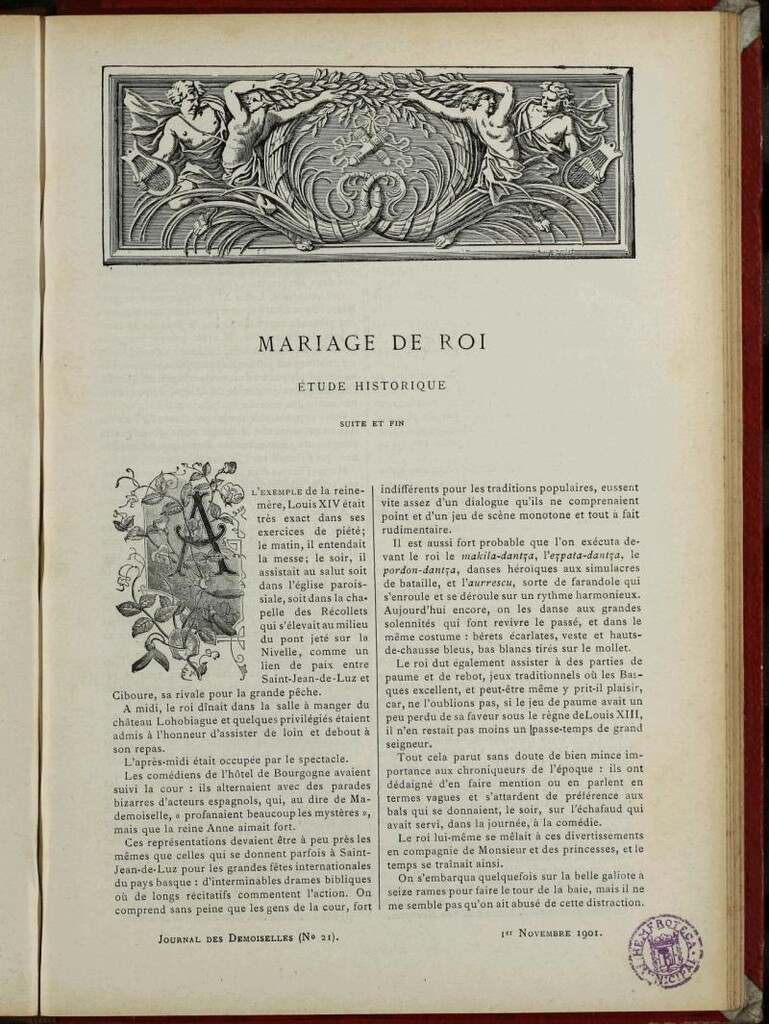 Miniatura de Journal des Demoiselles. 1 de Noviembre de 1901