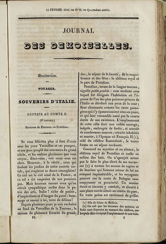 Miniatura de Journal des Demoiselles. 15 de Febrero de 1836