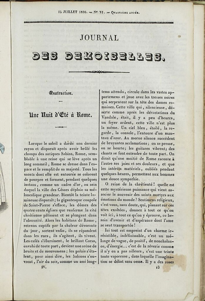 Miniatura de Journal des Demoiselles. 15 de Julio de 1836