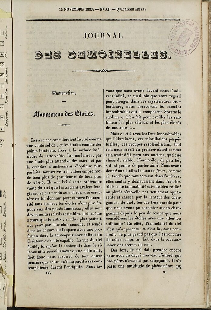Miniatura de Journal des Demoiselles. 15 de Noviembre de 1836