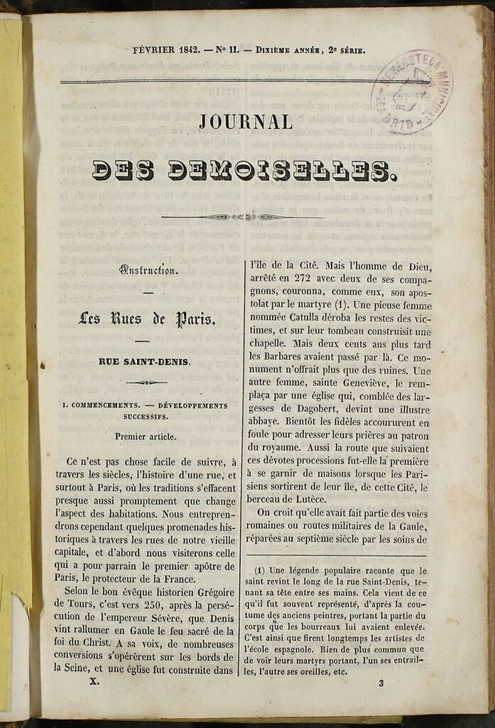 Miniatura de Journal des Demoiselles. 15 de Febrero de 1842