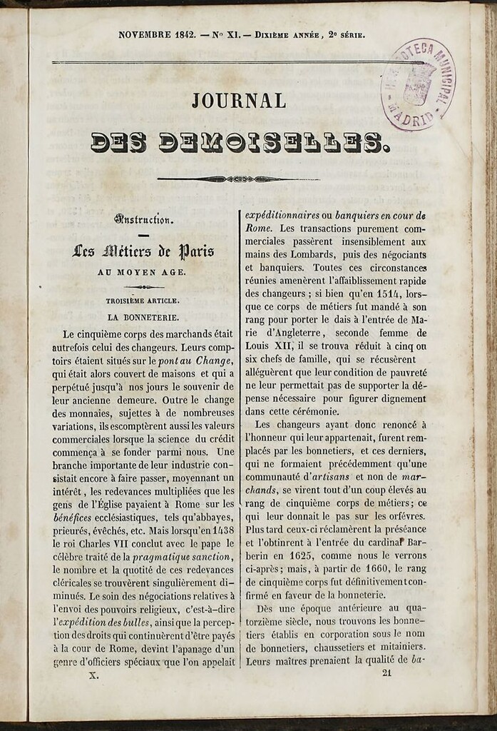 Miniatura de Journal des Demoiselles. 15 de Noviembre de 1842