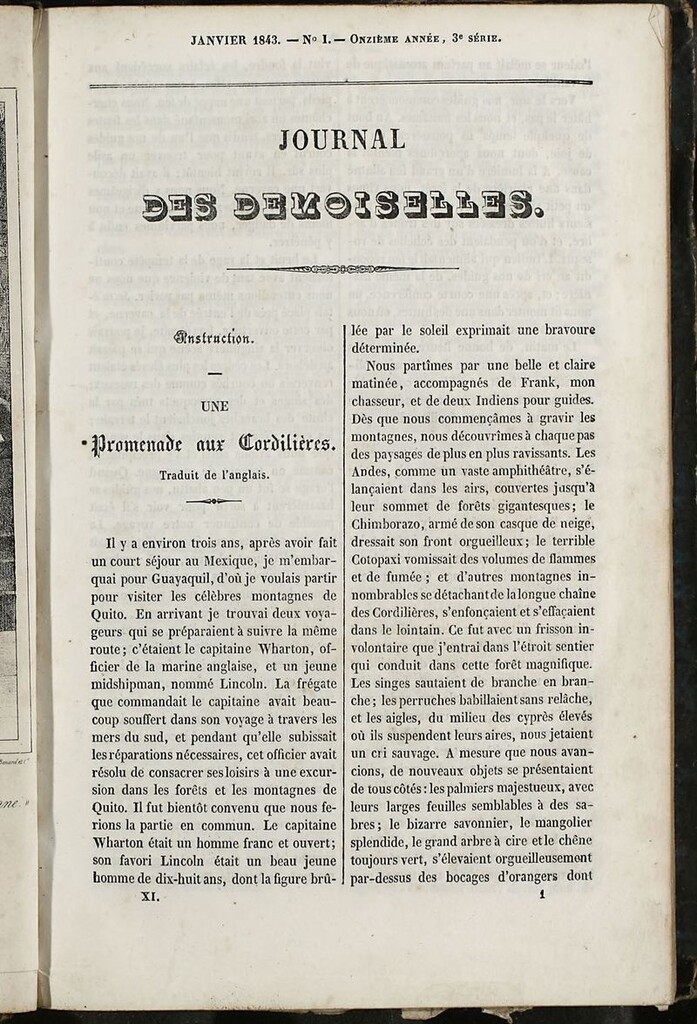 Miniatura de Journal des Demoiselles. 15 de Enero de 1843