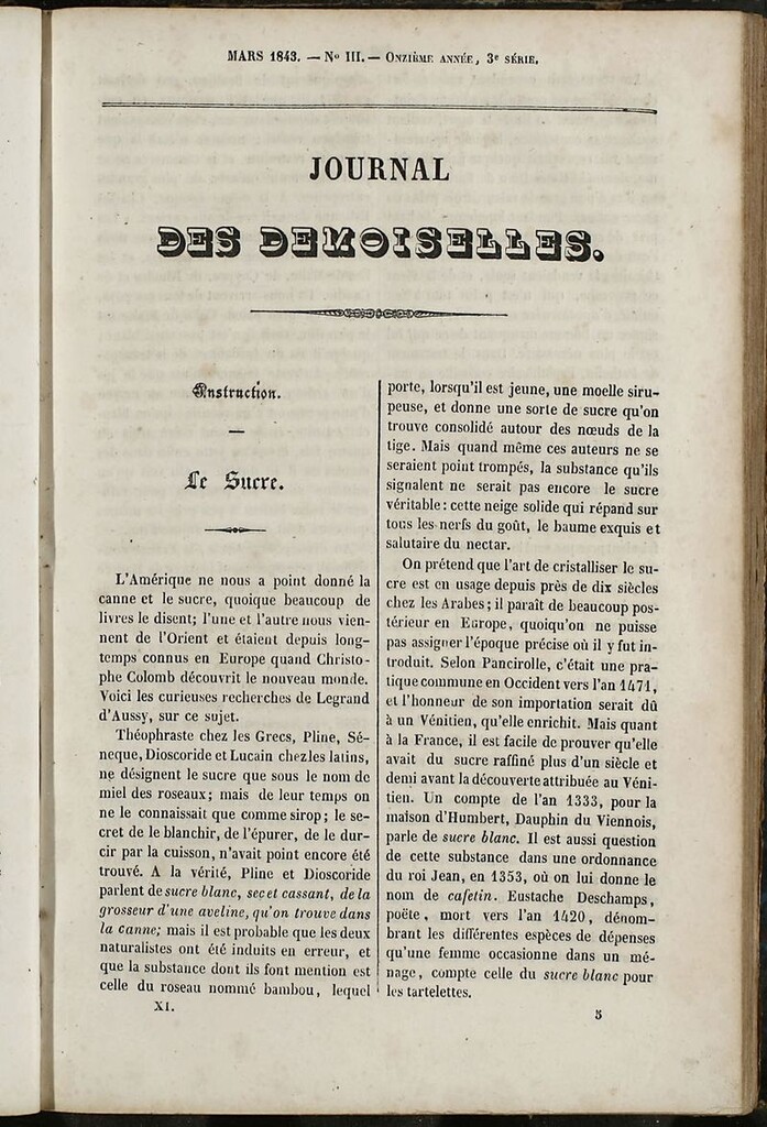 Miniatura de Journal des Demoiselles. 15 de Marzo de 1843