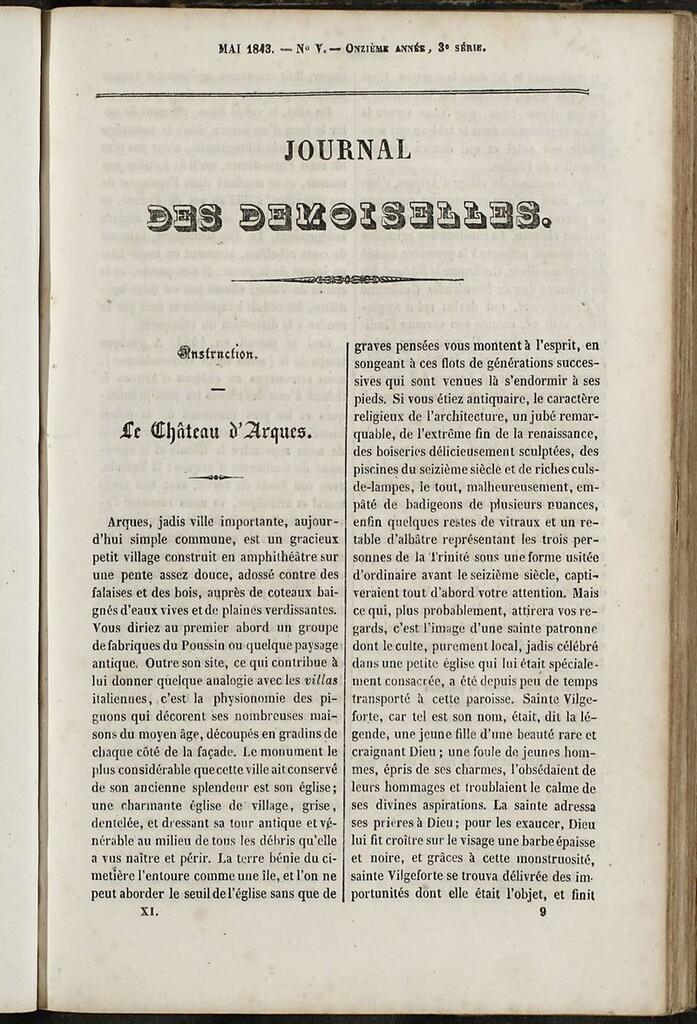 Miniatura de Journal des Demoiselles. 15 de Mayo de 1843