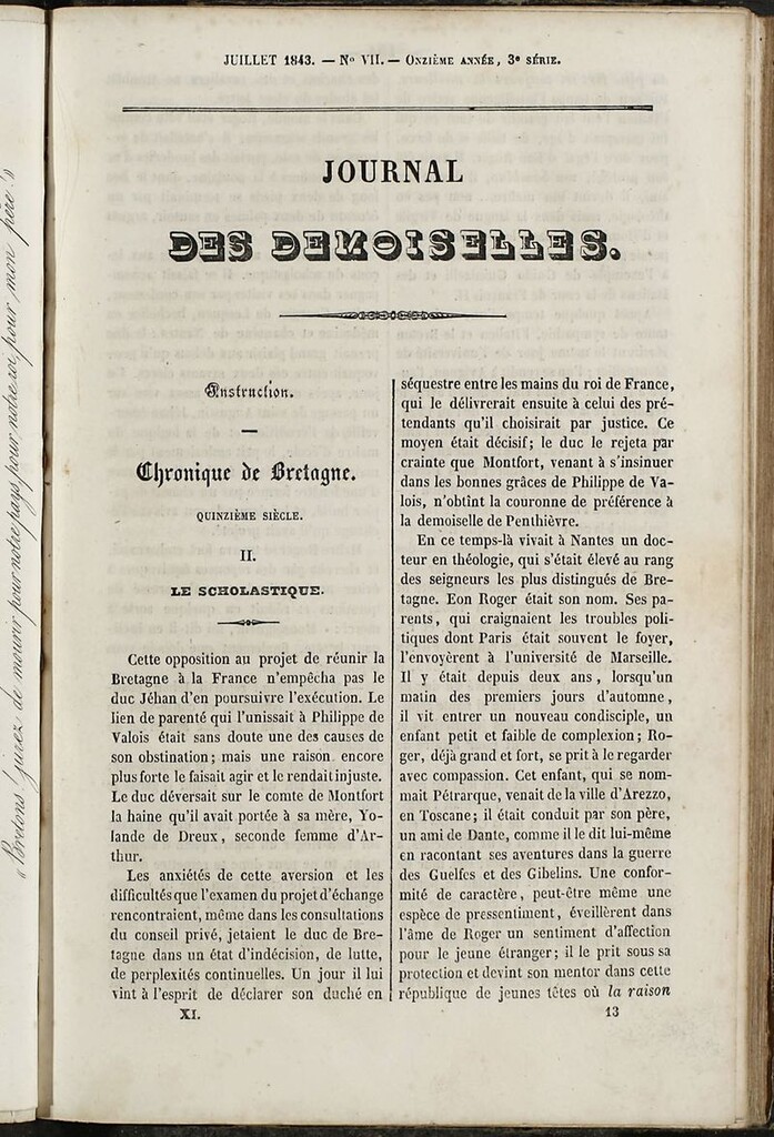 Miniatura de Journal des Demoiselles. 15 de Julio de 1843