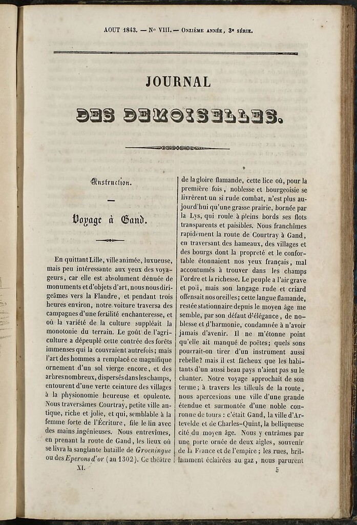 Miniatura de Journal des Demoiselles. 15 de Agosto de 1843