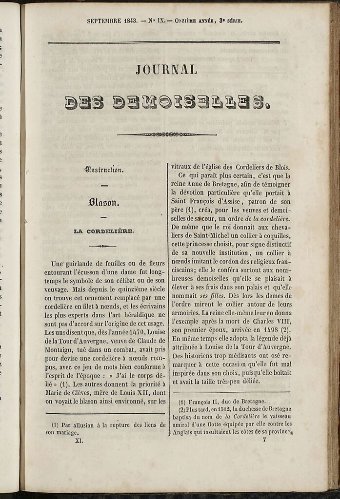 Miniatura de Journal des Demoiselles. 15 de Septiembre de 1843