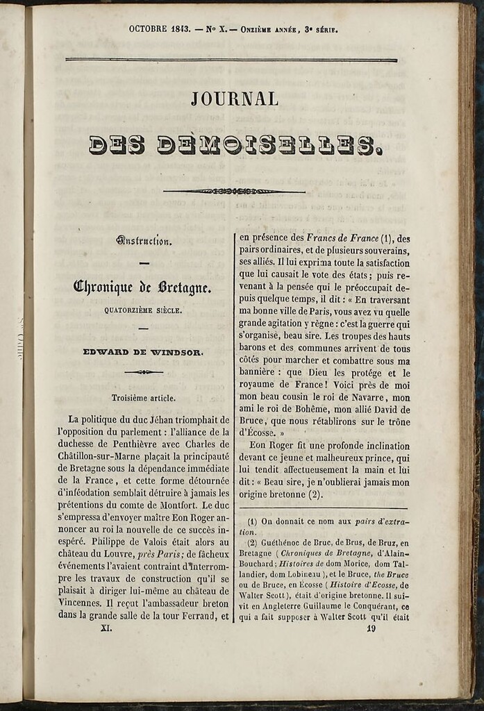 Miniatura de Journal des Demoiselles. 15 de Octubre de 1843