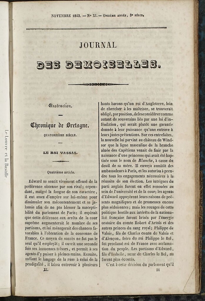 Miniatura de Journal des Demoiselles. 15 de Noviembre de 1843