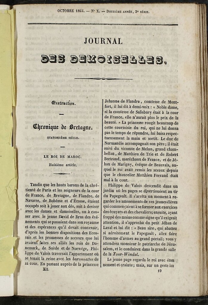 Miniatura de Journal des Demoiselles. 15 de Octubre de 1844