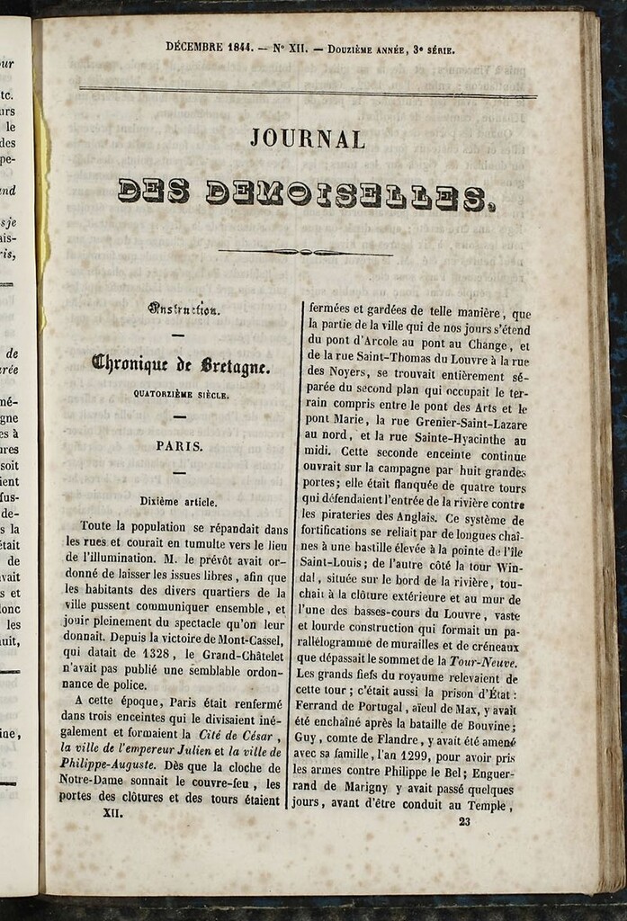 Miniatura de Journal des Demoiselles. 15 de Diciembre de 1844