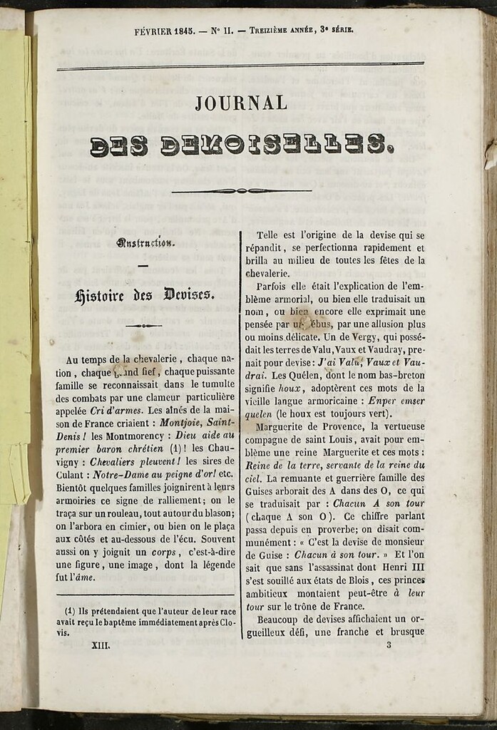 Miniatura de Journal des Demoiselles. 15 de Febrero de 1845
