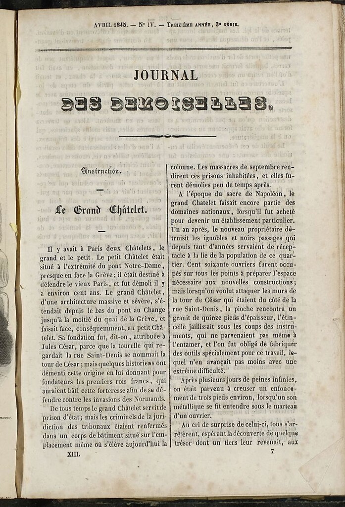 Miniatura de Journal des Demoiselles. 15 de Abril de 1845