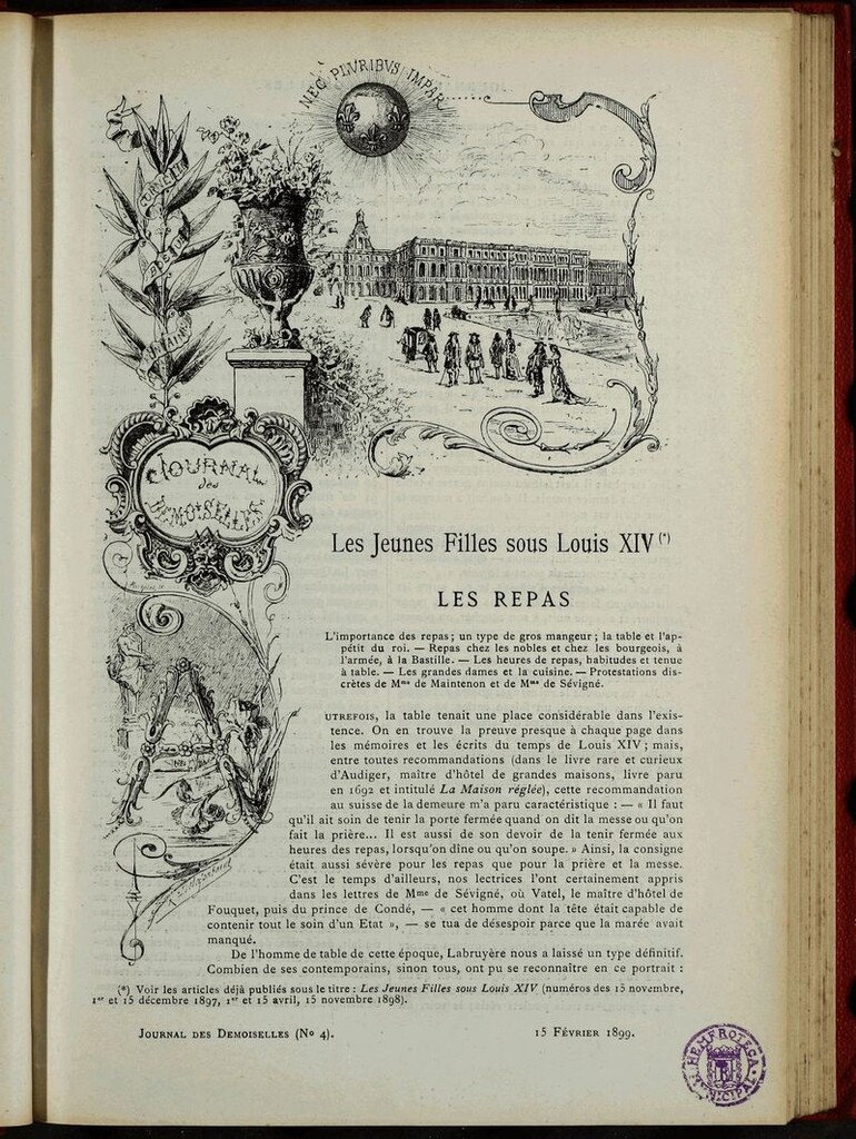 Miniatura de Journal des Demoiselles. 15 de Febrero de 1899
