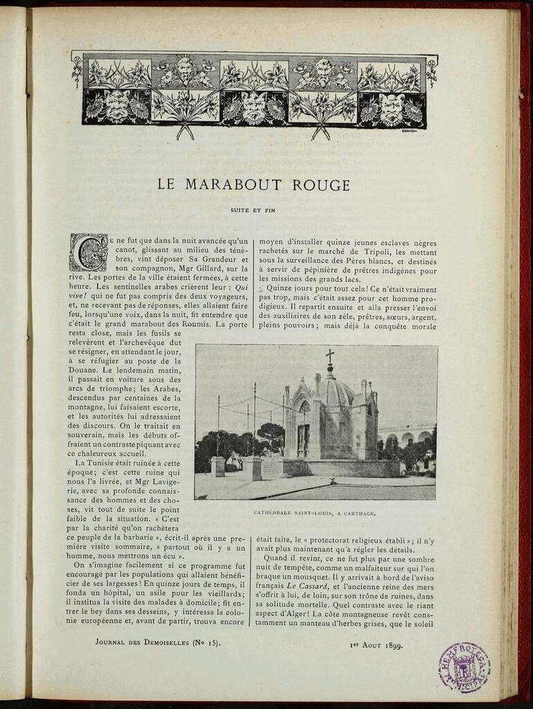 Miniatura de Journal des Demoiselles. 1 de Agosto de 1899
