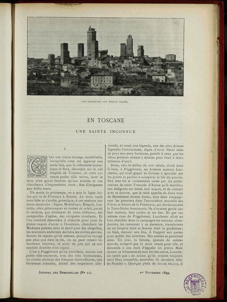 Miniatura de Journal des Demoiselles. 1 de Noviembre de 1899