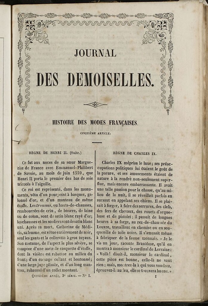 Miniatura de Journal des Demoiselles. 15 de Enero de 1847