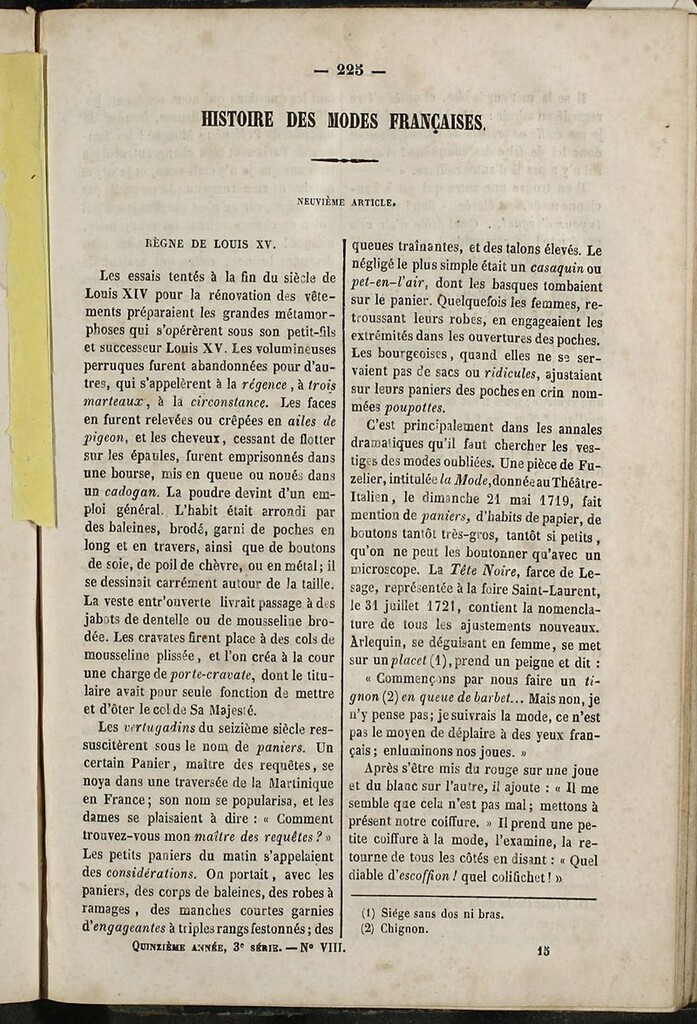 Miniatura de Journal des Demoiselles. 15 de Agosto de 1847