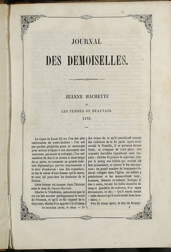 Miniatura de Journal des Demoiselles. 15 de Enero de 1850