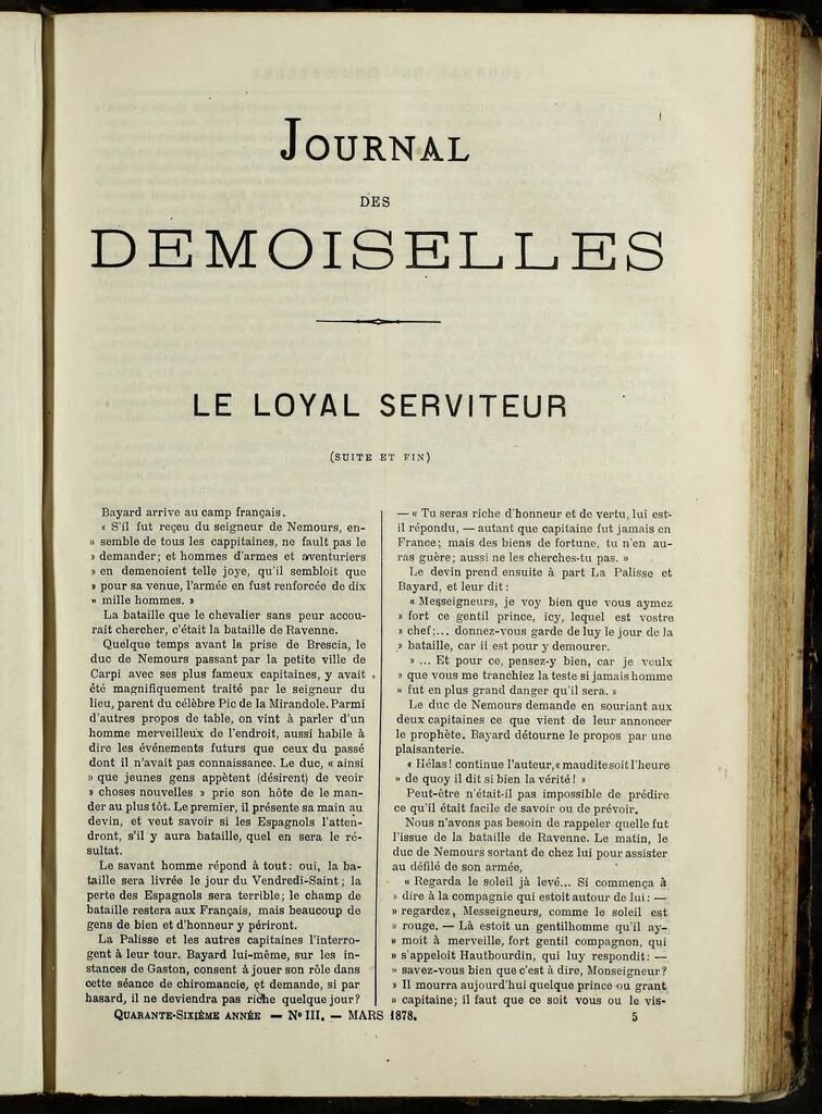 Miniatura de Journal des Demoiselles de marzo de 1878