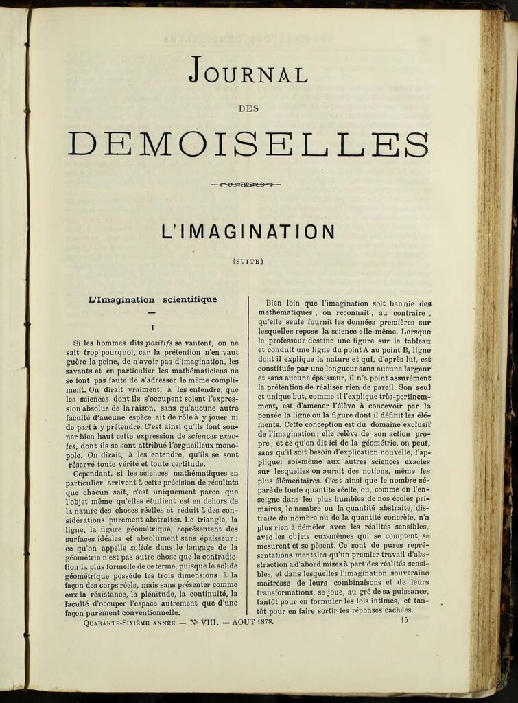 Miniatura de Journal des Demoiselles de agosto de 1878