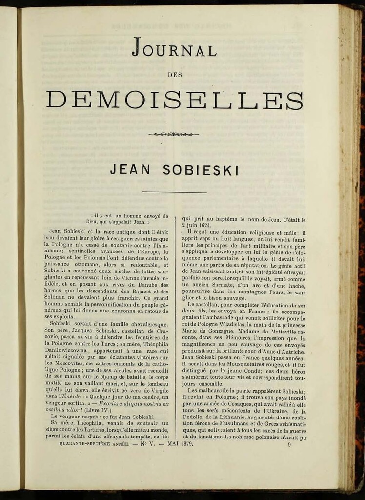 Miniatura de Journal des Demoiselles de mayo de 1879