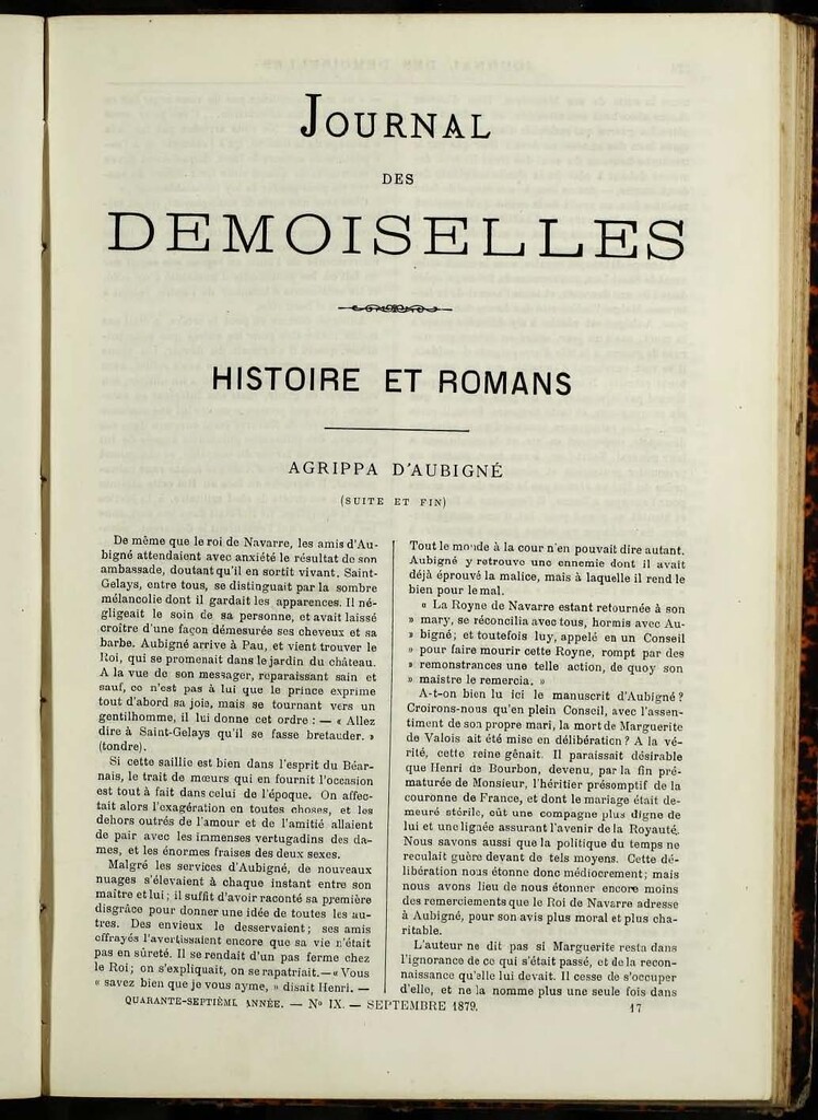 Miniatura de Journal des Demoiselles de septiembre de 1879