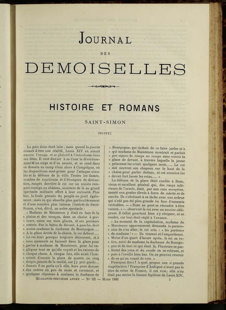 Miniatura de Journal des Demoiselles de marzo de 1881