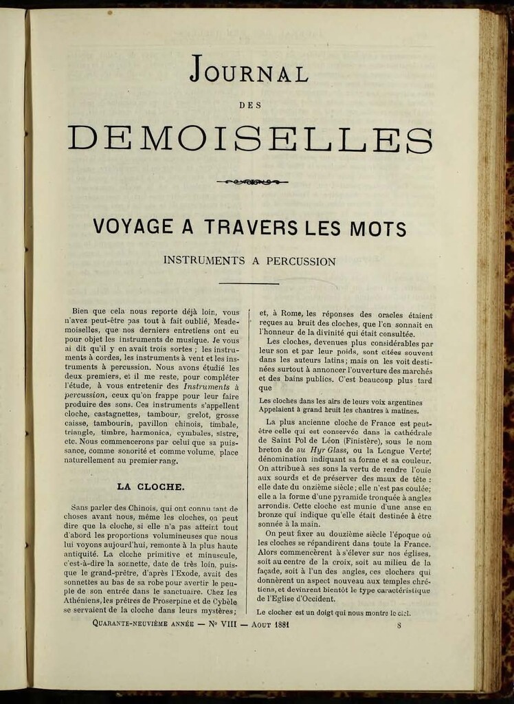 Miniatura de Journal des Demoiselles de agosto de 1881
