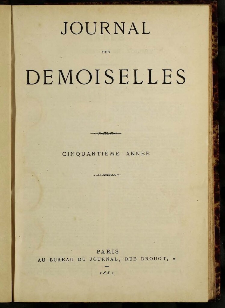Miniatura de Journal des Demoiselles de enero de 1882