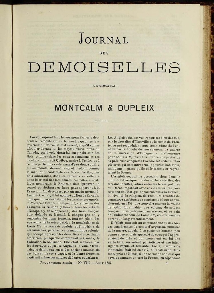 Miniatura de Journal des Demoiselles de agosto de 1882