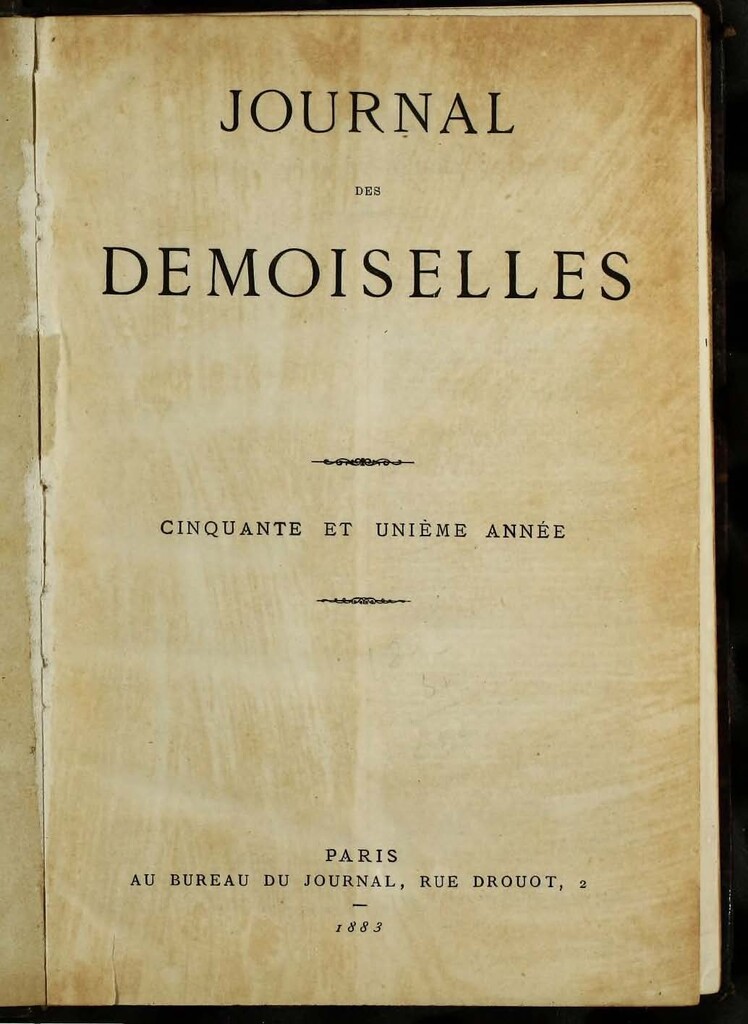 Miniatura de Journal des Demoiselles de enero de 1883