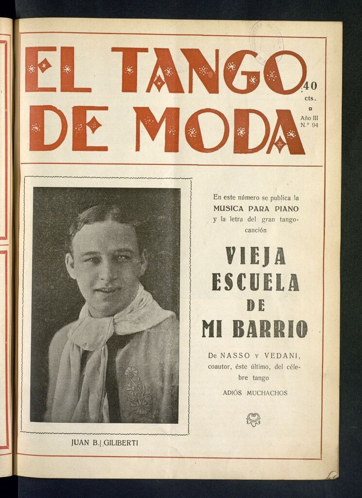 Miniatura de El Tango de Moda : revista popular hispano-americana. Aparece los sábados. Nº 94