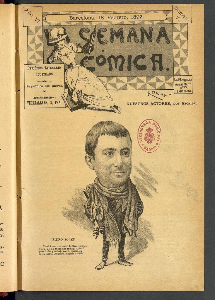 Miniatura de La Semana Cómica del 18 de febrero de 1892, nº 7