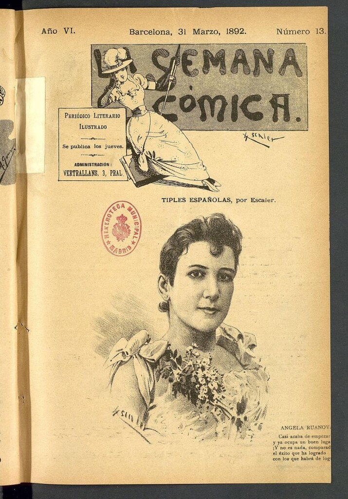 Miniatura de La Semana Cómica del 31 de marzo de 1892, nº 13