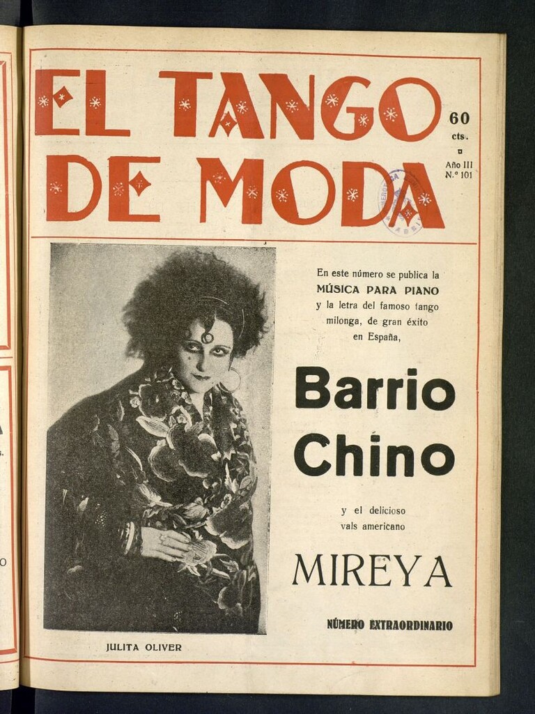Miniatura de El Tango de Moda : revista popular hispano-americana. Aparece los sábados. Nº 101