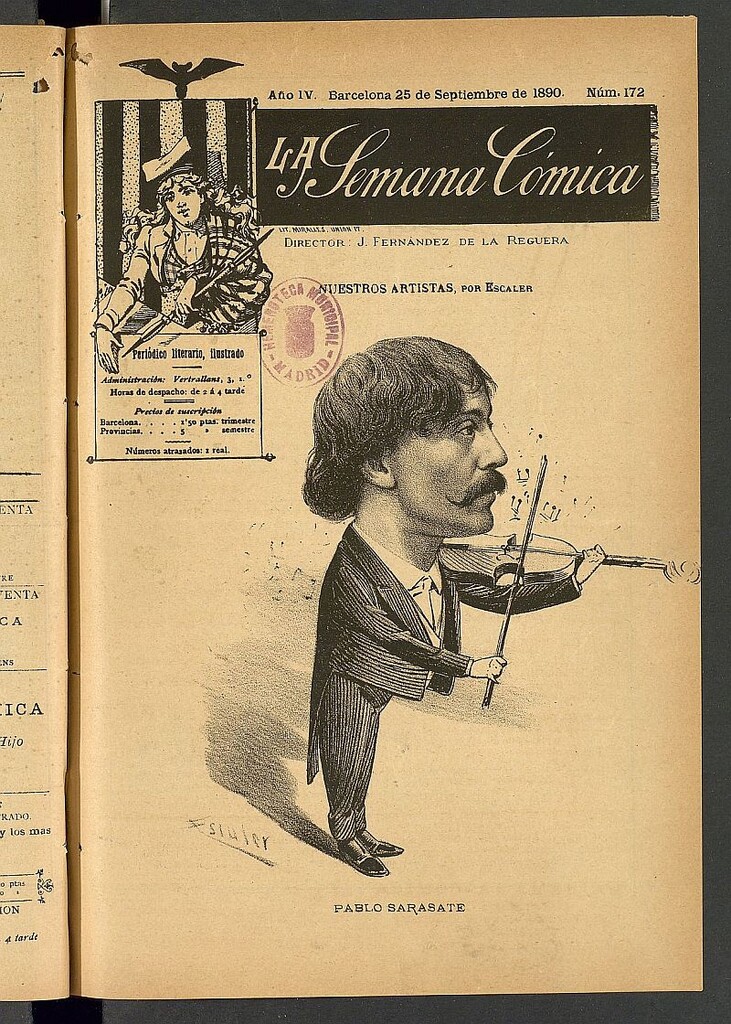 Miniatura de La Semana Cómica del 25 de septiembre de 1890, nº 172