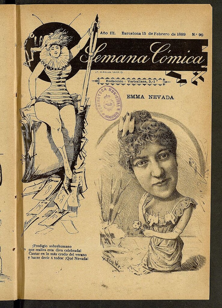 Miniatura de La Semana Cómica del 15 de febrero de 1889, nº 90
