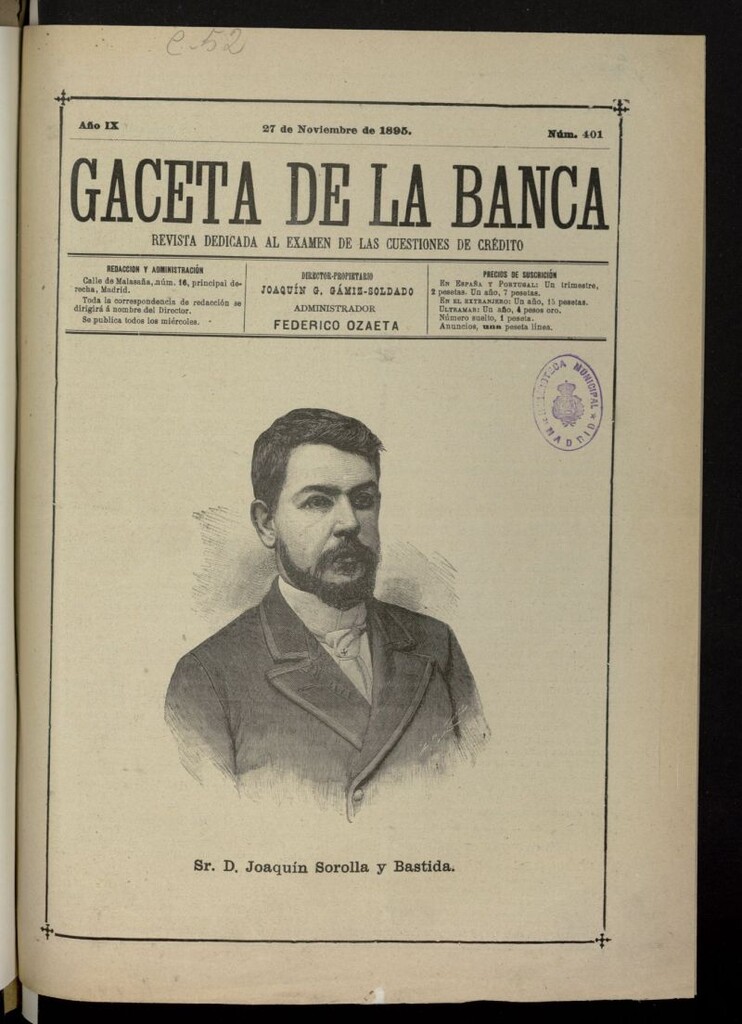 Miniatura de Gaceta de la Banca: revista dedicada al exámen de las cuestiones de crédito