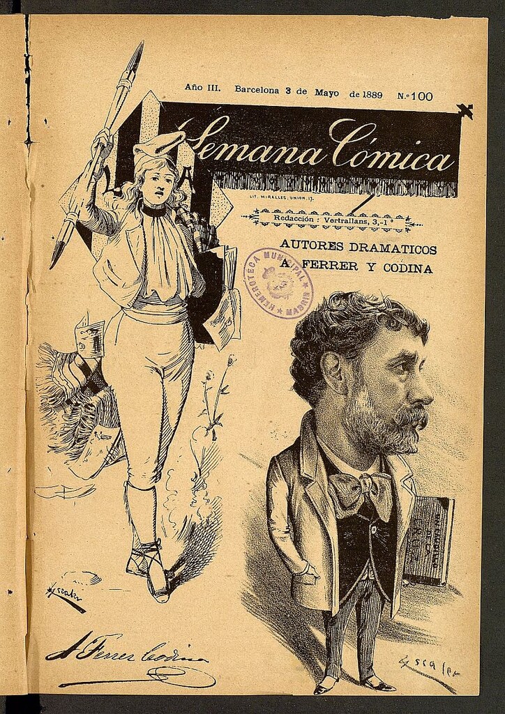 Miniatura de La Semana Cómica del 3 de mayo de 1889, nº 100