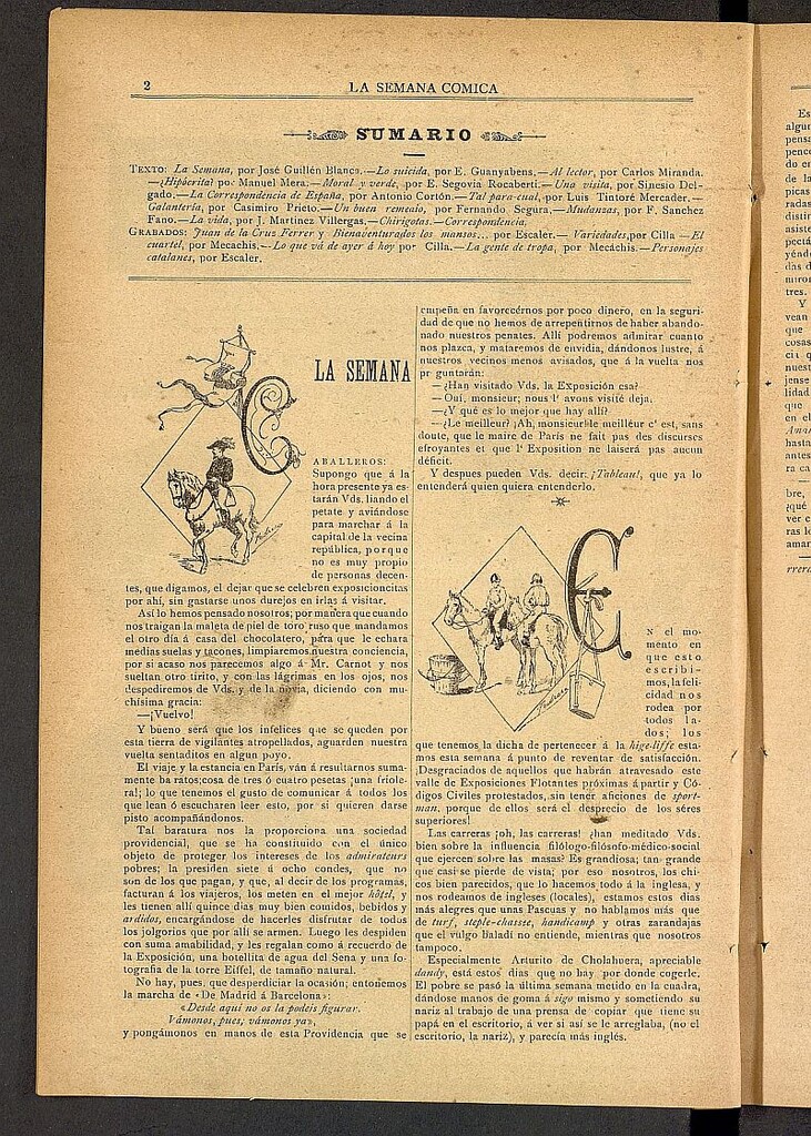 Miniatura de La Semana Cómica del 17 de mayo de 1889, nº 102