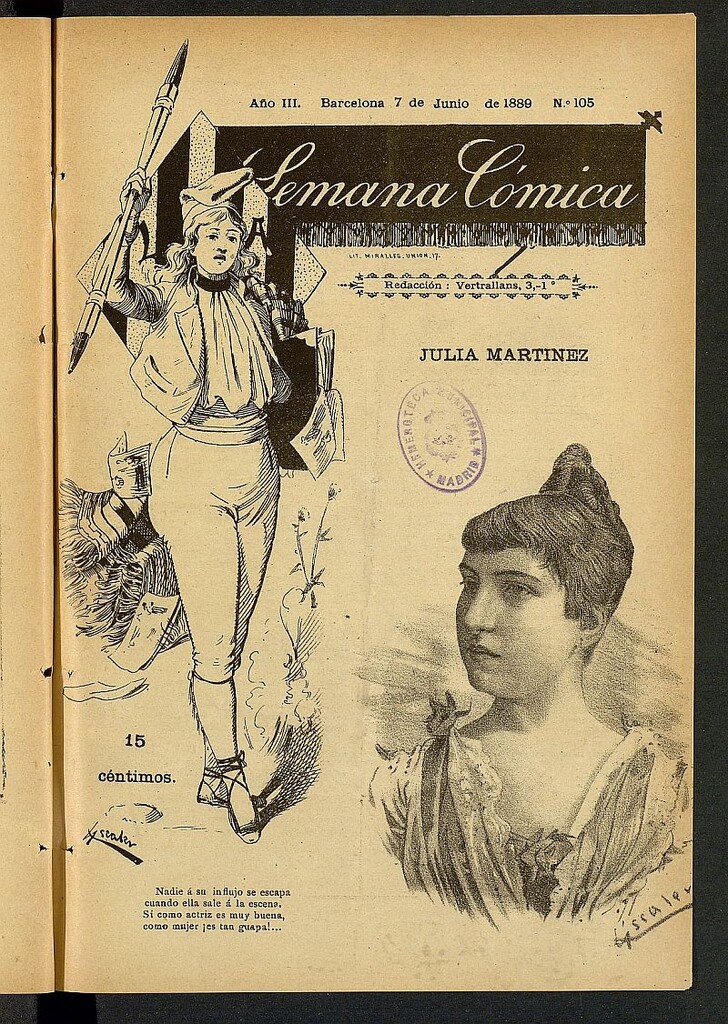 Miniatura de La Semana Cómica del 7 de junio de 1889, nº 105