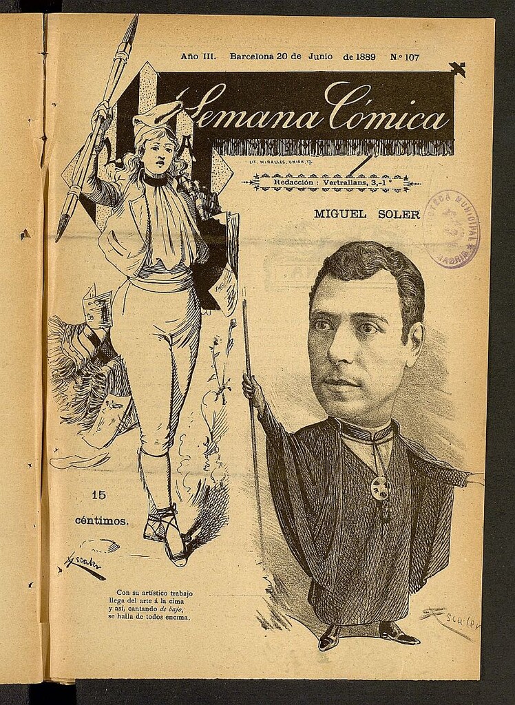 Miniatura de La Semana Cómica del 20 de junio de 1889, nº 107