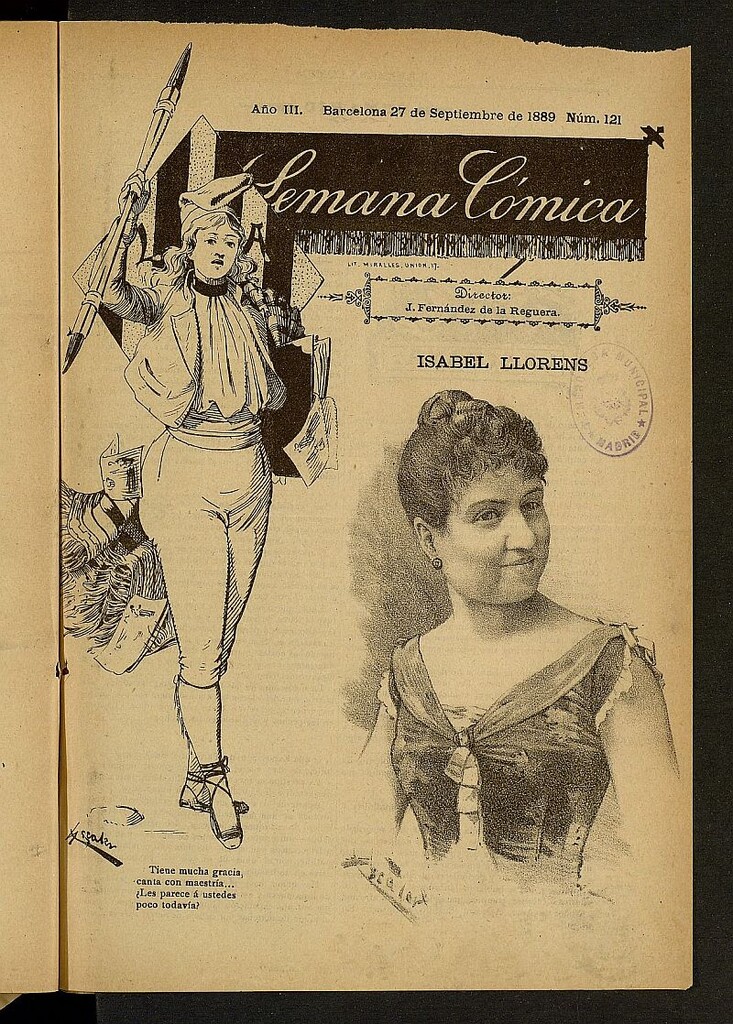 Miniatura de La Semana Cómica del 27 de septiembre de 1889, nº 121